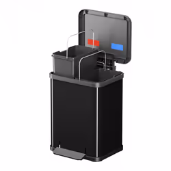 Hailo Öko duo plus M 18 L Rectangulaire Acier Noir