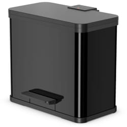 Poubelle à pédale Oko Duo Plus Taille l 17+9 l Noir 0630-260 Hailo