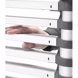Hailo 7113-091 Echelle télescopique Aluminium, Noir, Rouge