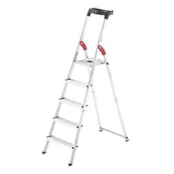 Hailo L60 Echelle à marches Aluminium, Noir, Rouge