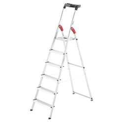 Hailo L60 Echelle à marches Aluminium, Noir, Rouge
