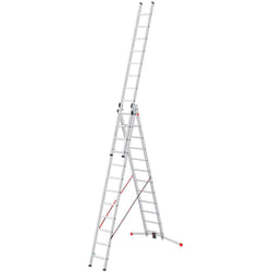 Hailo - Echelle transformable pro 3 plans 3x12 échelons 8,3m/9m en aluminium ProfiLot