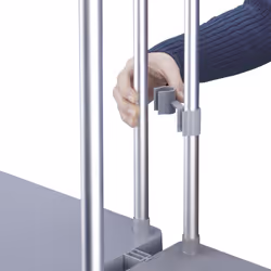 Hailo ProfiLine MSS XXXL Support de sac poubelle autonome Intérieure Aluminium, Métal, Plastique Gris