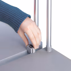 Hailo ProfiLine MSS XXXL Support de sac poubelle autonome Intérieure Aluminium, Métal, Plastique Gris