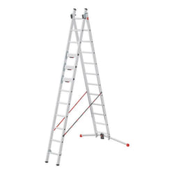 Echelle transformable 2 plans Hailo S 110 Pro - Aluminium - 12 marches - 6m60