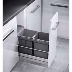 HAILO Poubelle de cuisine tri sélectif 2 bacs encastrable 30L (15+15) Tandem