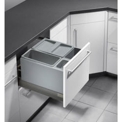 Poubelle de cuisine encastrable pour tiroir coulissant 30L Hailo as xxl 450