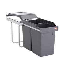 Poubelle de cuisine tri sélectif 2 bacs encastrable sous évier 30L (15+15) Hailo Tandem