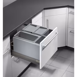 Poubelle de cuisine encastrable pour tiroir coulissant 29L Hailo as xxl 500