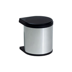 Poubelle encastrable sous évier 12L Hailo as Mono Coloris - Argent / Noir