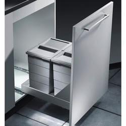 HAILO Poubelle encastrable 2 bacs pour meuble coulissant 50L (24+24) Bottom Mount
