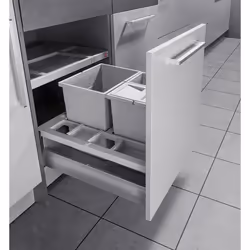 HAILO Poubelle de cuisine encastrable pour meuble coulissant 30L Separato K 600