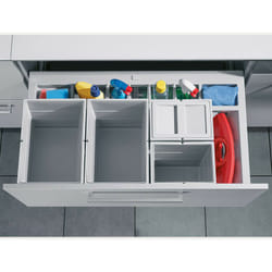 Poubelle de cuisine encastrable pour meuble coulissant 50L Hailo Separato k 900