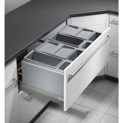 Poubelle de cuisine encastrable pour tiroir coulissant 60L Hailo as xxl 900