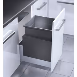 Poubelle encastrable pour meuble coulissant 55L Hailo Triple XL