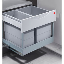 HAILO Poubelle encastrable tri sélectif 2 bacs 30L (18+12) Raumspar Tandem S Plus