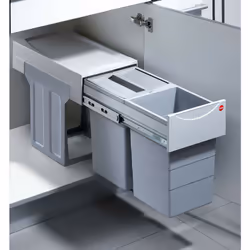Description générale La poubelle encastrable Hailo Tandem 15L/15L est conçue pour optimiser l'espace dans votre cuisine tout  ...