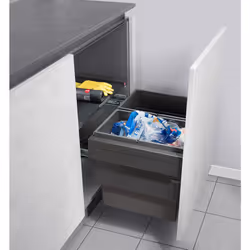 La poubelle encastrable coulissante Hailo Cargo Synchro 2x28L La poubelle encastrable Hailo Cargo Synchro 56L vous facilite l ...