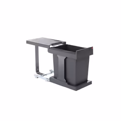 HAILO Poubelle de cuisine coulissante encastrable sous évier 20L Solo Manuelle