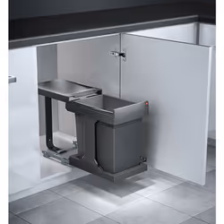 Poubelle de cuisine coulissante encastrable sous évier 20L Hailo Solo Automatique