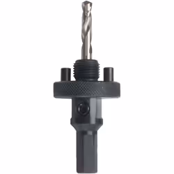 description Support de fixation avec foret de guidage pour scies à trépans bimétalliques HSS et HSSE-Co 8 avec des matériaux  ...