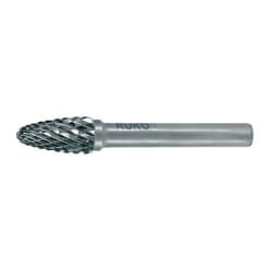 Fraise sur tige rbf d. 6 mm long. tête 18 mm d. tige 6 mm carbure nu engrènement kvz 4