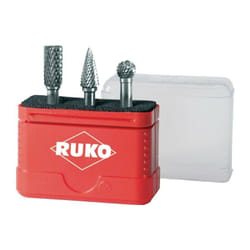 Ruko - Jeu de fraises sur tige en métal dur, 3 pièces, denture hm, zya-st/spg/kud, ø de tige 6 mm - 116001