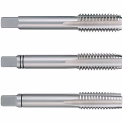 Jeu de 3 tarauds mâles RUKO DIN 352 HSS rectifiés avec filetage gauche - Gris