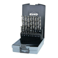 Ruko - Jeu de forets hélicoïdaux din 338 Type n d. nominal 1-10x0,5 mm hss 19 pièces cassette en plastique