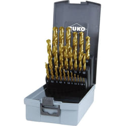 RUKO 250215TRO HSS-G Jeu de forets à queue 25 pièces 1 mm, 1.5 mm, 2 mm, 2.5 mm, 3 mm, 3.5 mm, 4 mm, 4.5 mm, 5 mm, 5.5