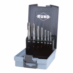 RUKO 245061RO, Outil de taraudage, Acier rapide, Rotation à droite, Gris, M 3, M 4, M 5, M 6, M 8, M 10, M 12, Tige carrée