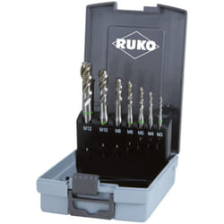 Assortiment tarauds machine hss Co 5 forme c 35° 7 pièces - Ruko