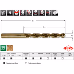Ø 1,5 x 40 x 18 mm Forets HSS à queue cylindrique pour la réalisation de perçages dans la plupart des matériaux courants. - F ...