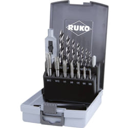 Tarauds à inciser hss + ultimatecut Tarauds hélicoïdaux din 338 hss type flowstep® pointe en cassette plastique abs - 15 pces - 259004RO - Ruko