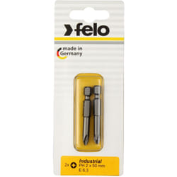 Blister 1 pointe de tournevis industriel E6.3x50mm. ph 2 Felo 03202536
