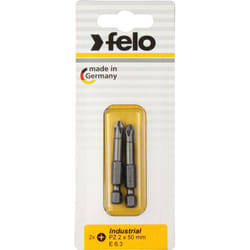 Felo - Blister 1 Pozidriv (pz) Pointe de tournevis industriel E6,3x50mm. pz 2 03102536