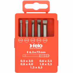 Jeu d’embouts PROFI E6.3 x 73 mm. 6 pièces CONTENU DE L’ENSEMBLE Référence : 030 917 16 5x Embout-électronique industriel 6,3 ...