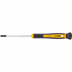 Tournevis de précision pointe PZ x 60 mm. Poignée bi-composant ergonomique et antidérapante avec tête rotative. Revêtement «  ...