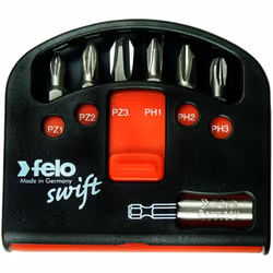 Jeu d’embouts de tournevis SWIFT PH/PZ 7 pièces. PZ/PH/BH Boîtier ergonomique avec la possibilité d’être utilisé comme tourne ...