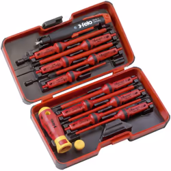 Set isolé de tiges interchangeables E-smart Industry 14 pcs. SL/PH/PZ/Z/SP/SQ/BH CONTENU DE L’ENSEMBLE 1x poignée E-Smart 1x  ...
