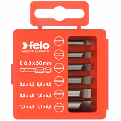 Jeu d’embouts PROFI E6.3 x 50 mm. 6 pièces CONTENU DE L’ENSEMBLE N° d’article : 030 915 16 6x Embout-électronique industriel  ...