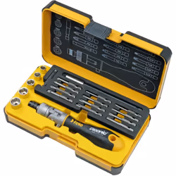 ERGONIC K Jeu de tournevis à cliquet 20 pcs. SL/PH/PZ/TORX®/ND CONTENU DE L’ENSEMBLE 1x « ERGONIC K » 5x gobelets métriques 7 ...
