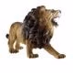 Figurine Lion - BULLYLAND - ANIMAUX - 13 cm - Marron Blanc et Noir