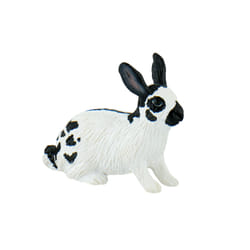 Juratoys Figurine Lièvre Noir Et Blanc - 6 Cm