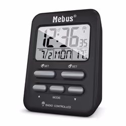 Mebus 25799 réveille-matin Réveil numérique Noir