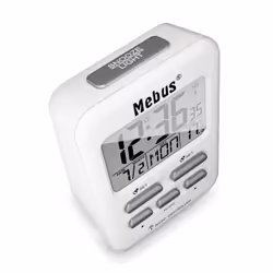 Mebus 25800 réveille-matin Réveil numérique Blanc