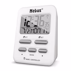 Mebus 25800 réveille-matin Réveil numérique Blanc