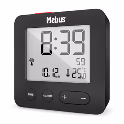 Mebus 25801 wekker Réveil numérique Noir