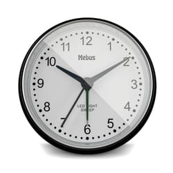Mebus 25806 réveille-matin Réveil à quartz Noir, Blanc
