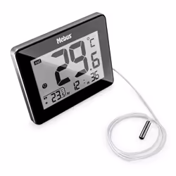 Mebus 48432 thermomètre environnement Thermomètre électrique Intérieur & extérieur Noir